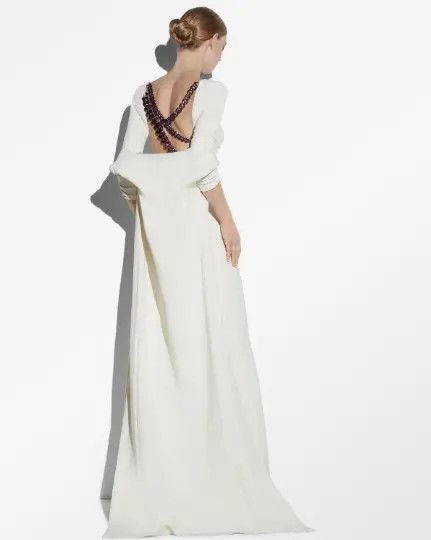 Tom Ford o1loc1c0724 AB2740 Gown in White Size XS / US 0-2 / IT 36-38 - 3 Thumbnail