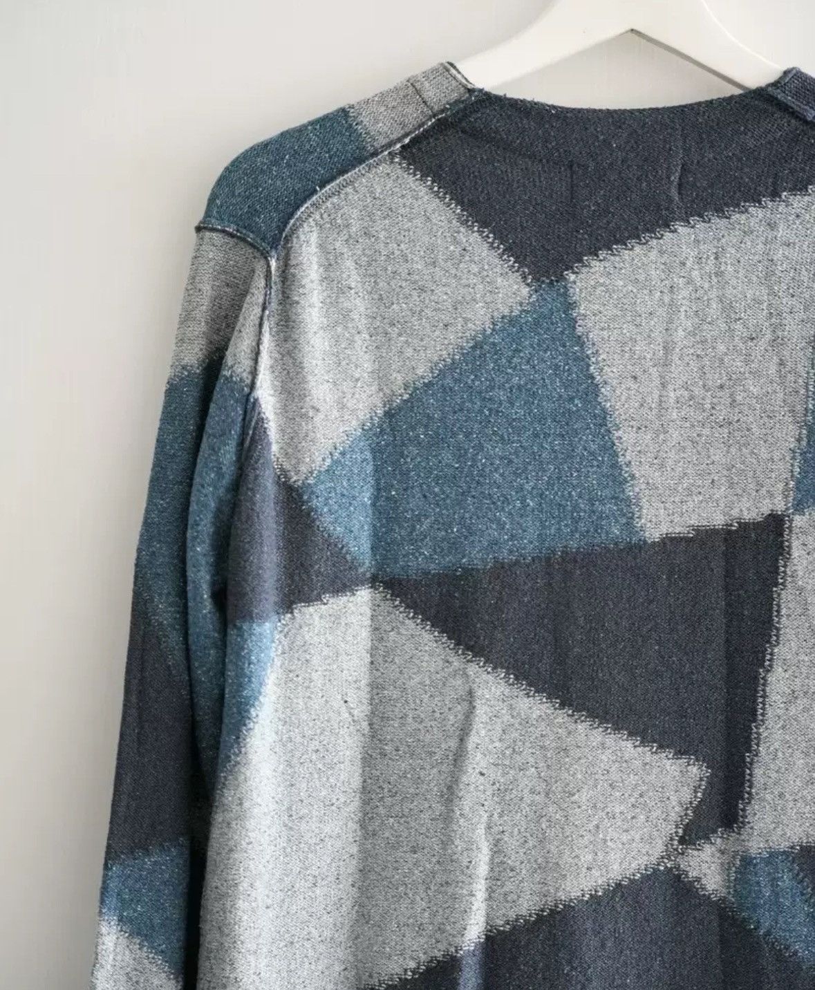 Yohji Yamamoto Yohji Yamamoto 12ss geometric silk cardigan sweater Size US L / EU 52-54 / 3 - 5 Thumbnail