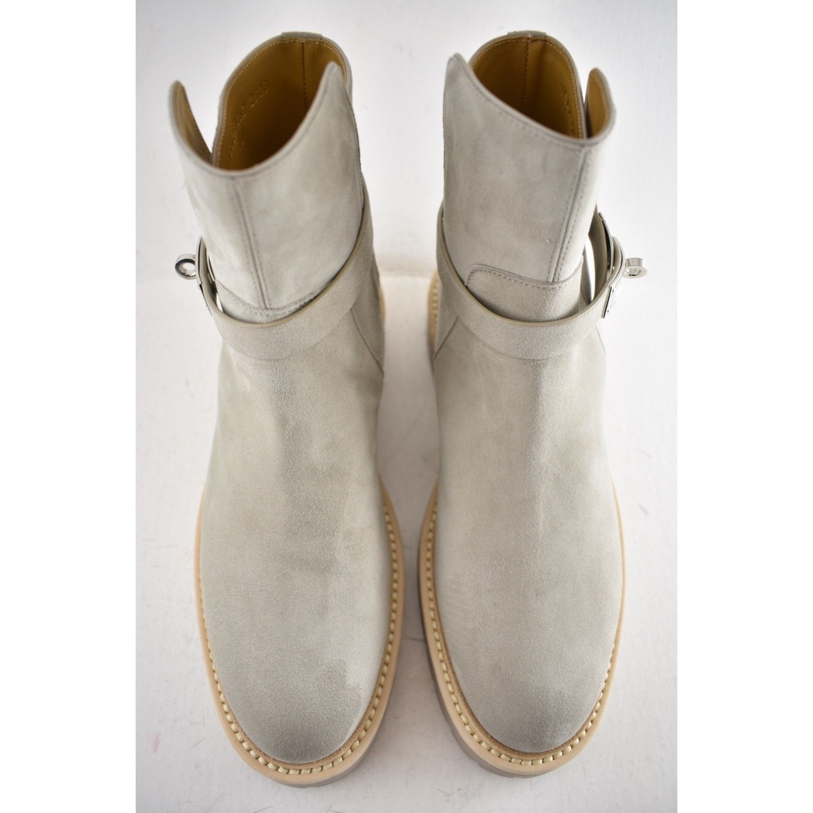 Hermes Hermes Jeff Ankle Boot Galet Suede Goatskin Kelly Lock 40 Size US 10 / IT 40 - 11 Thumbnail