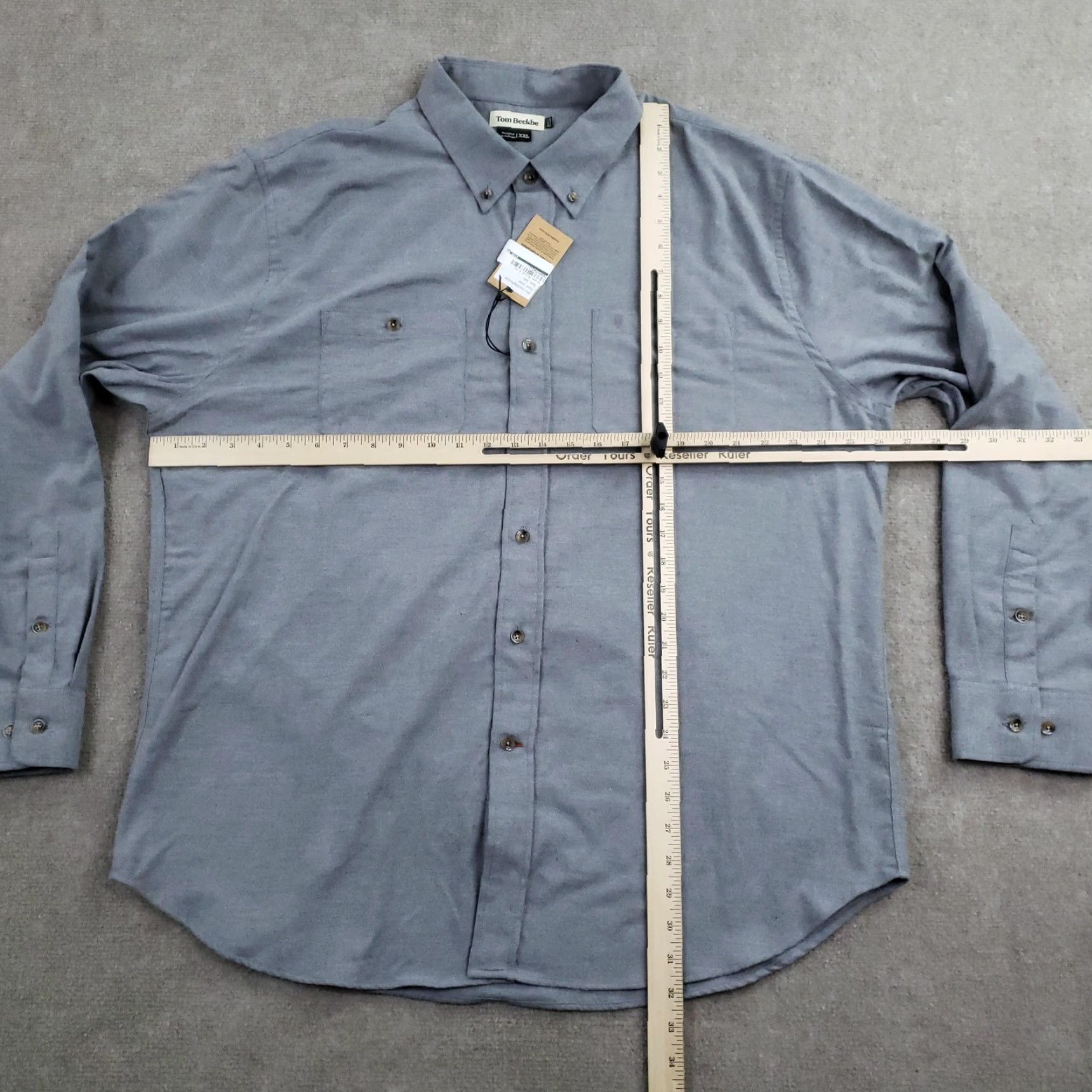 Vintage Tom Beckbe Shirt Mens 2XL Gray Twill Button Down Long Sleeve Outdoor Work Shirt Mens 2XL Gray Twill Button Down Long Sleeve Hunting Outdoor Shirt Size US XXL / EU 58 / 5 - 2 Thumbnail