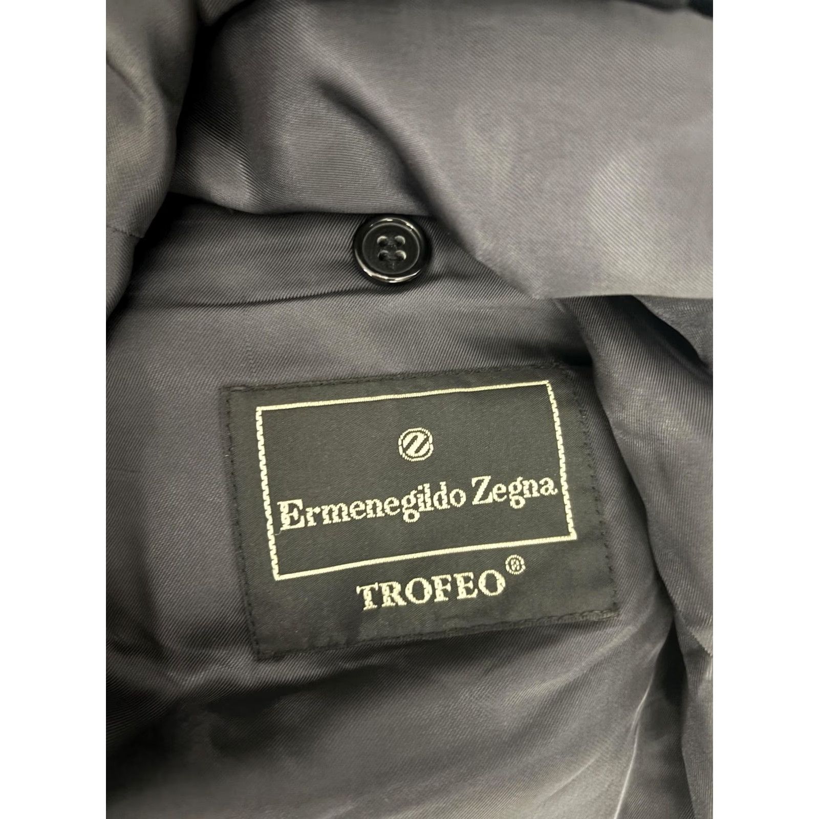 Ermenegildo Zegna Ermenegildo Zegna Suit Mens Charcoal Pinstripe Wool Trofeo Made Italy 2 Piece Size 42R - 5 Thumbnail