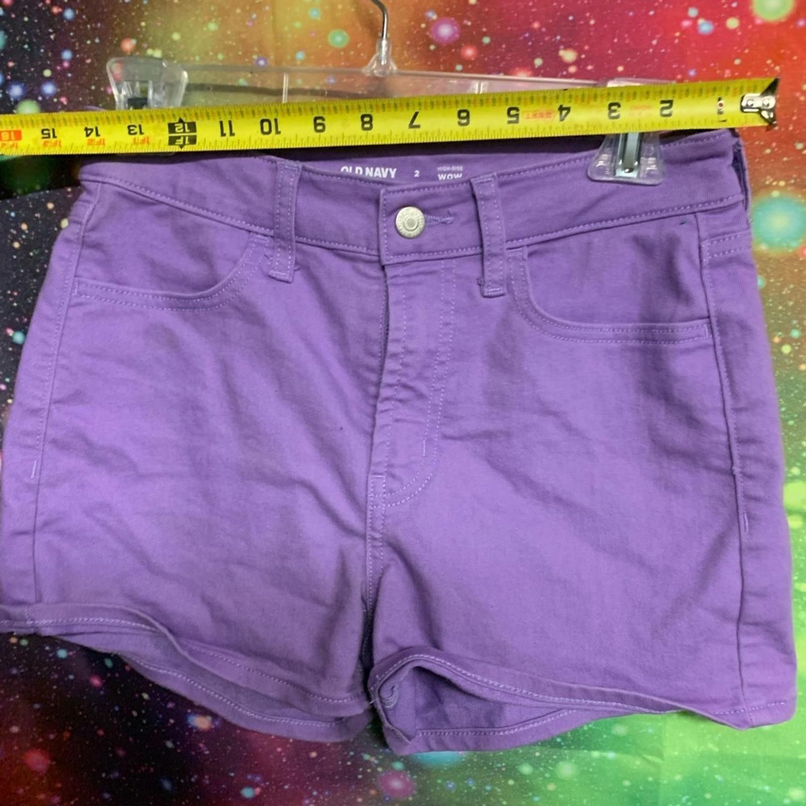 Old Navy Old Navy High Waist Purple Shorts Size 26" / US 2 / IT 38 - 3 Thumbnail