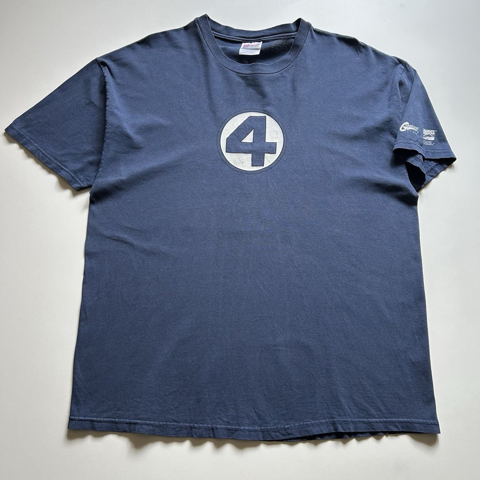 Hanes Vintage Y2K Fantastic 4 Marvel Comic Graphitti T-Shirt XL Size US XL / EU 56 / 4 - 1 Thumbnail