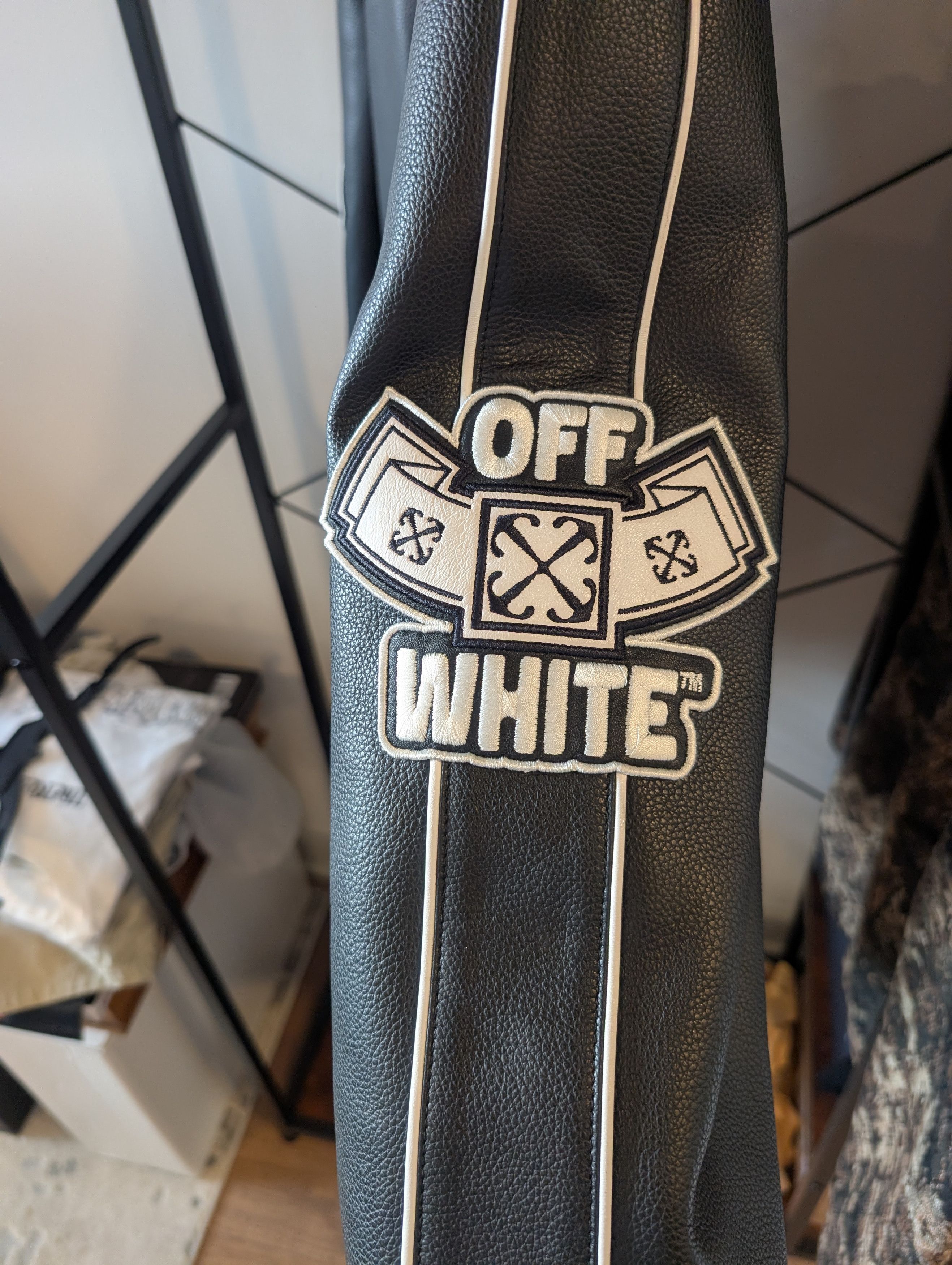 Off-White Rare Off-white nature lover Leather jacket Size US M / EU 48-50 / 2 - 4 Thumbnail
