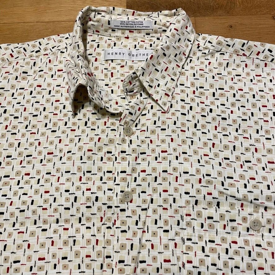 Henry Grethel × Vintage Henry Grethel mens fashionable Summer shirt size XL Size US XL / EU 56 / 4 - 3 Thumbnail