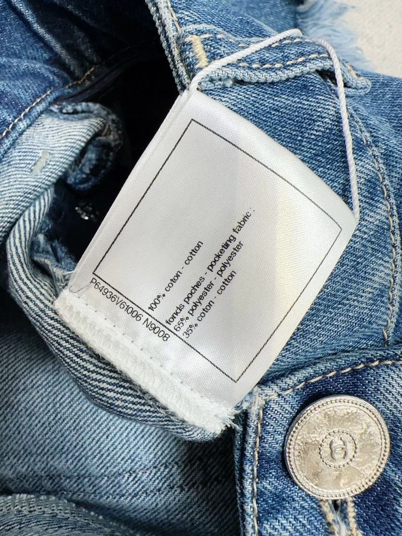 Chanel Chanel 20B full-print graffiti logo blue jeans Size 24" / US 00 / IT 34 - 5 Thumbnail