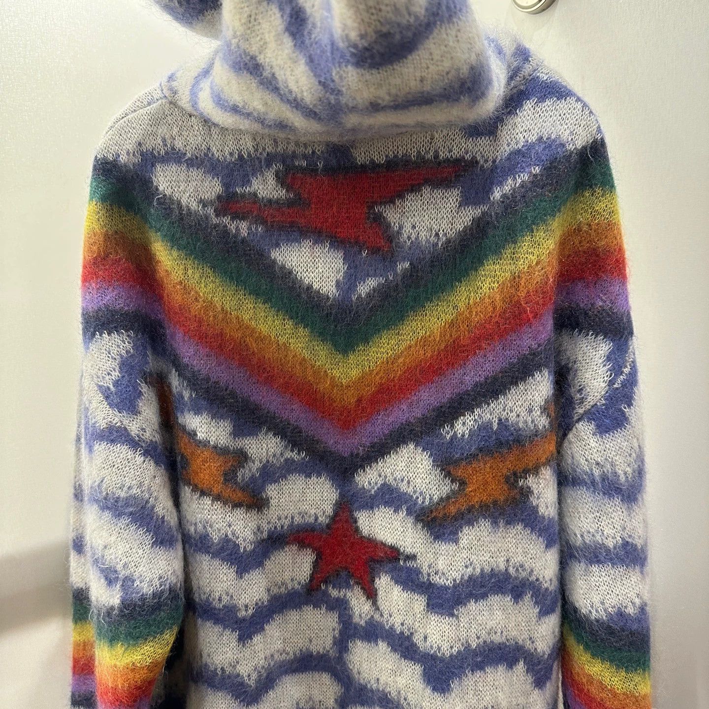 Celine Celine jan811 rainbow lightning mohair hoodie m Size M / US 6-8 / IT 42-44 - 6 Thumbnail