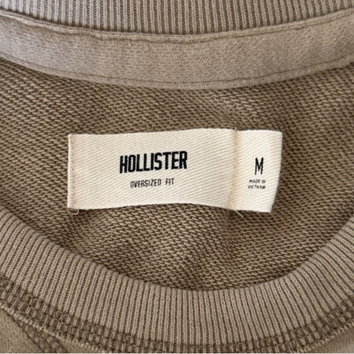 Hollister Hollister Men’s Oversized Beige Crewneck Sweatshirt Size US M / EU 48-50 / 2 - 2 Thumbnail