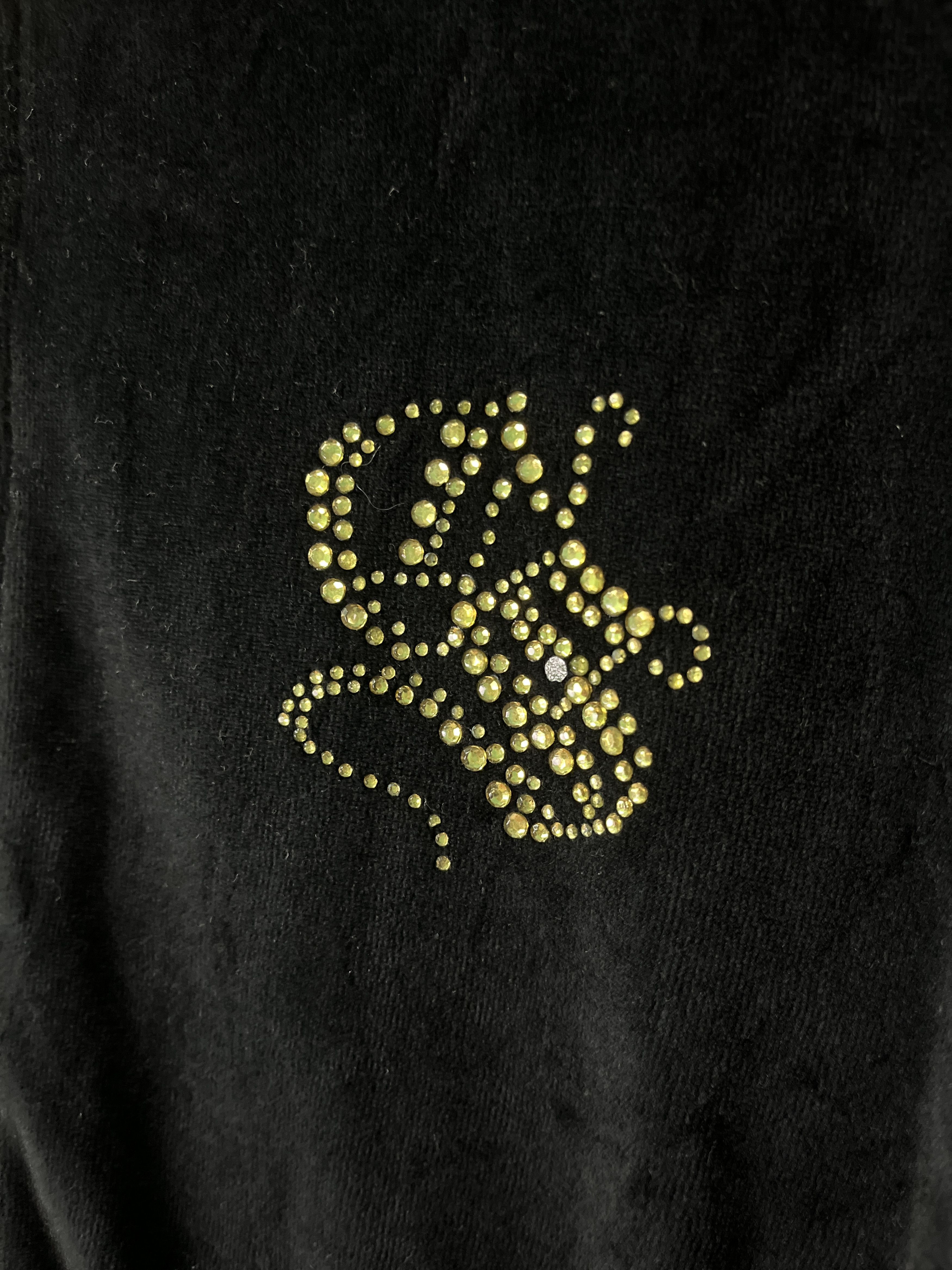 If Six Was Nine Place Plan Rhinestone Logo Poem Style Faux Fur Zipper Hoodie Size M / US 6-8 / IT 42-44 - 6 Thumbnail