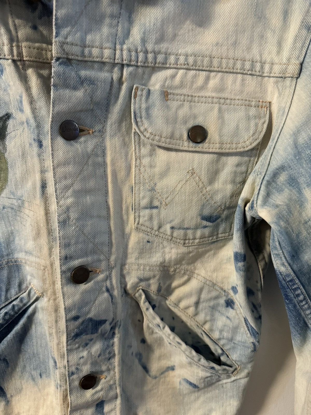 Wrangler 50s WRANGLER BLUE BELL DENIM JACKET Tie Dyed HandPainted Cat Size S / US 4 / IT 40 - 2 Thumbnail
