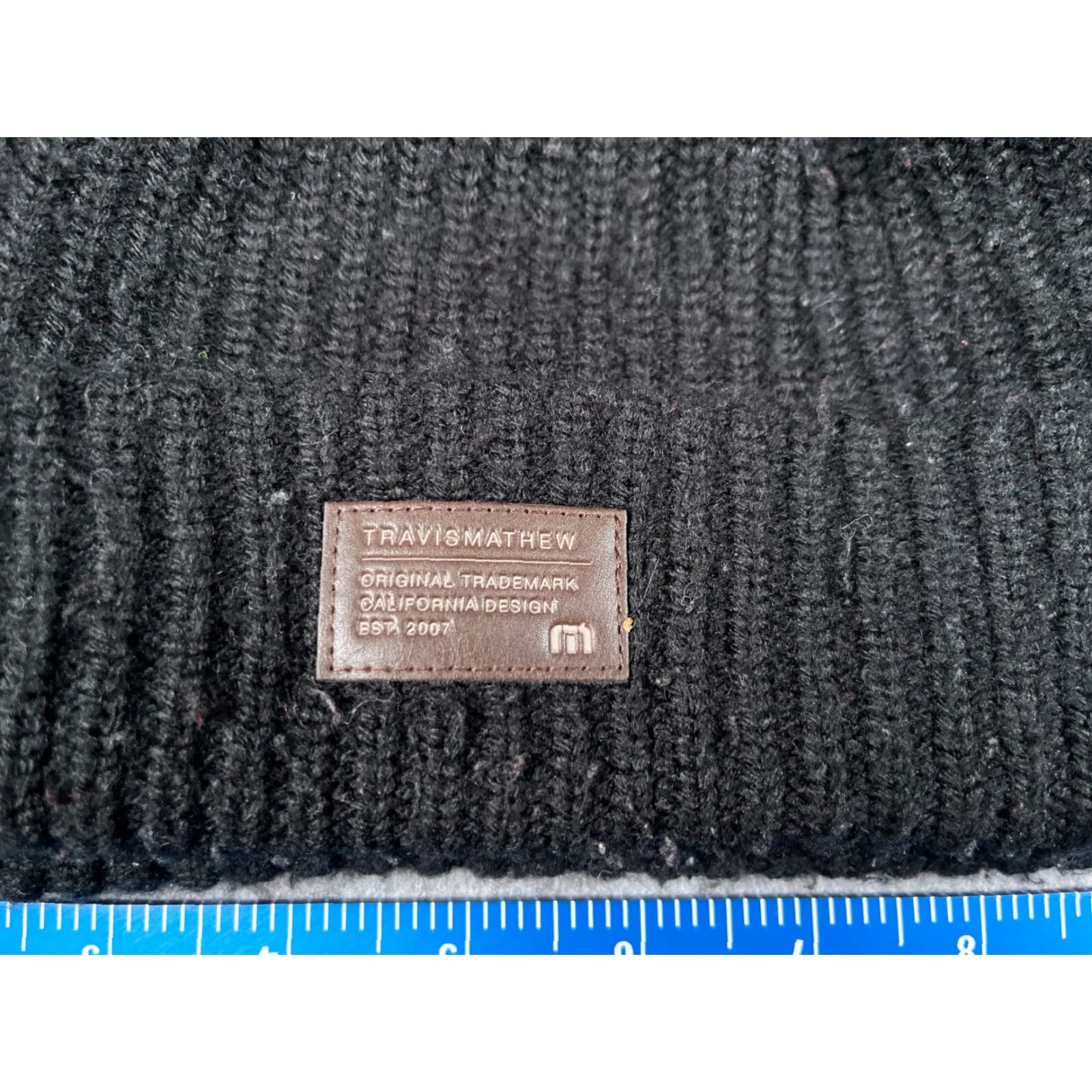 TravisMathew Travis Mathew Beanie Adult One Size Black 100% Acrylic Golf Outdoors Size ONE SIZE - 2 Thumbnail
