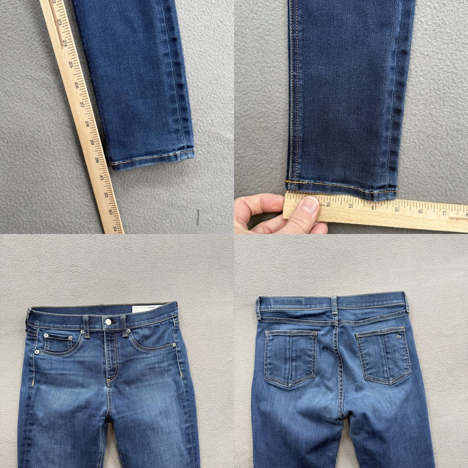 Rag & Bone VINTAGE Rag & Bone Jeans Womens 29 Blue High Rise Skinny Bedford Stretch Denim Size 29" - 8 Thumbnail
