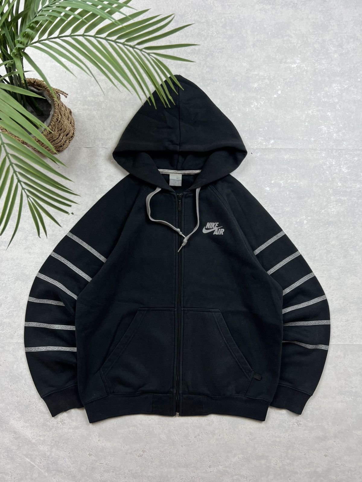 Nike 90s Nike Air Vintage Y2K Drill Oversized Retro Zip Hoodie Size US M / EU 48-50 / 2 - 1 Thumbnail