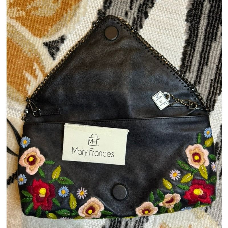Mary Frances Mary Frances embroidered floral black Crossbody purse Size ONE SIZE - 9 Thumbnail