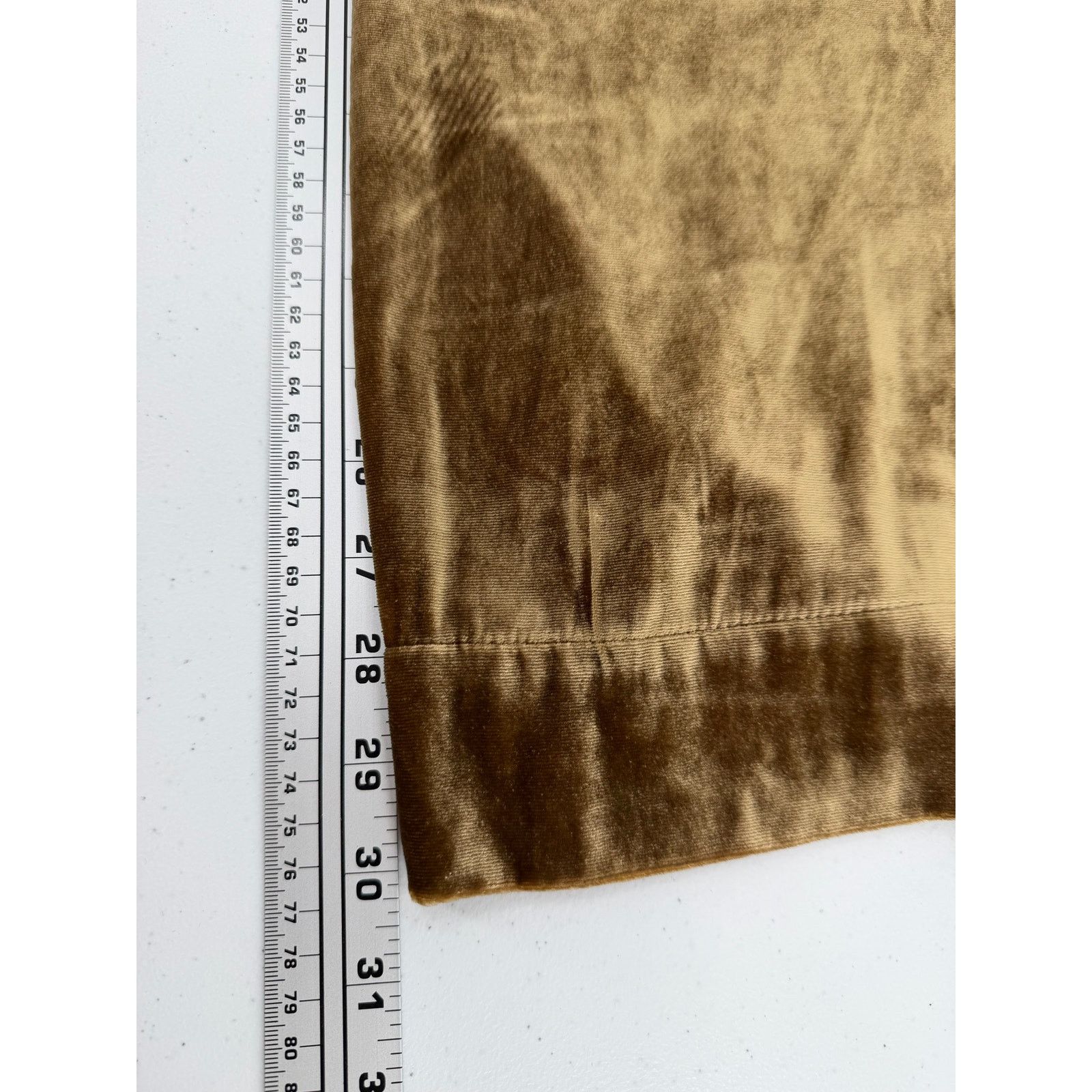 Faherty NWT Faherty Stretch Silk Blend Velvet Gold Genevieve Pants Size 26" / US 2 / IT 38 - 11 Thumbnail