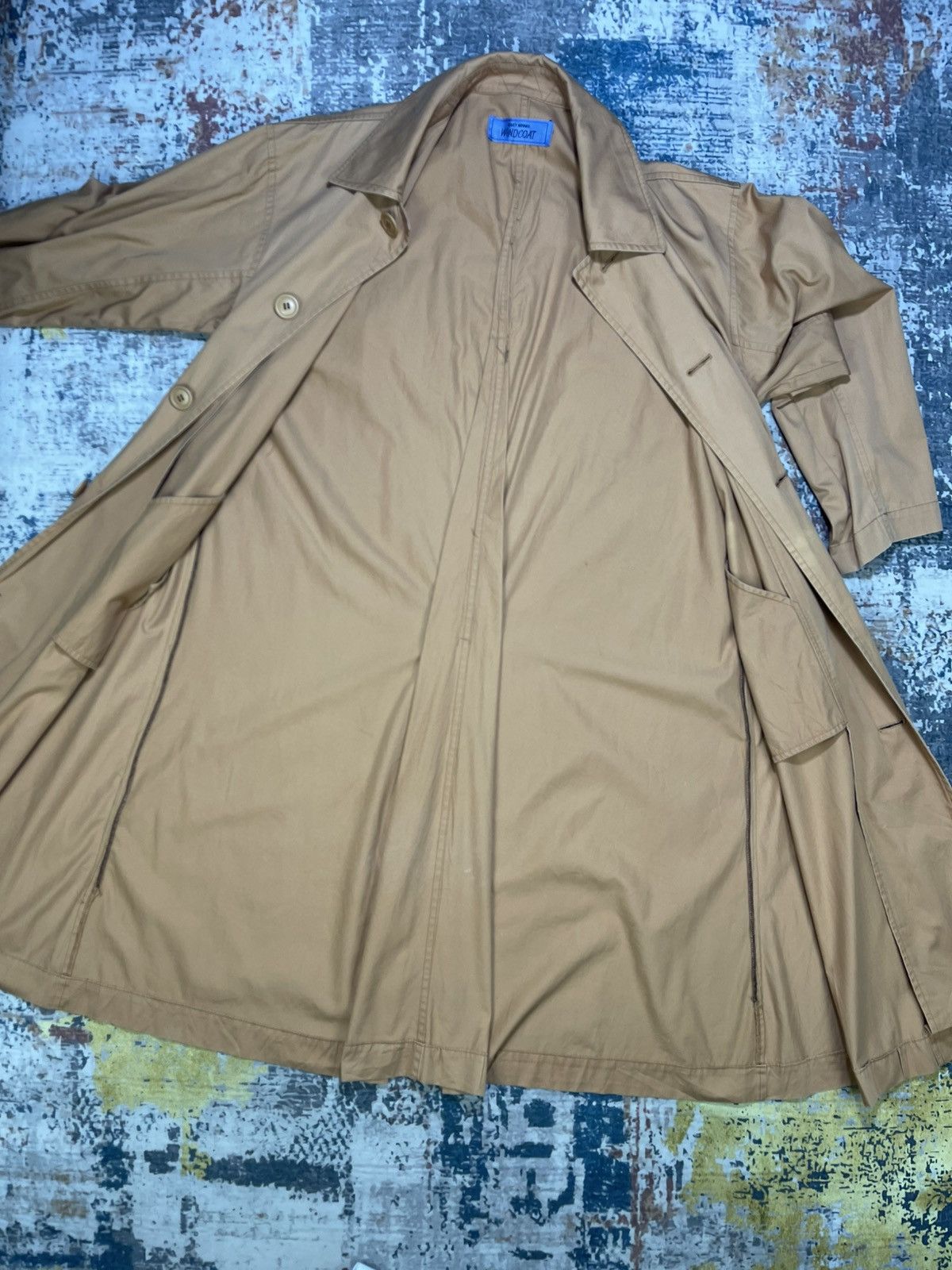 Issey Miyake Vtg 80s Issey Miyake Windcoat Cotton Khaki Coat Size US M / EU 48-50 / 2 - 3 Thumbnail