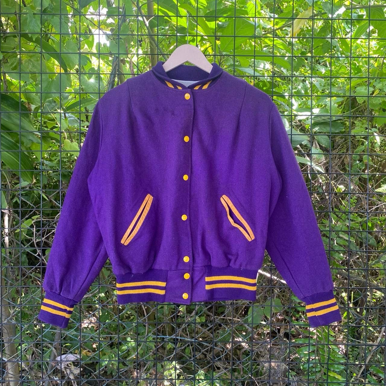 Holloway Vintage Holloway Purple Varsity Jacket Size L / US 10 / IT 46 - 1 Thumbnail