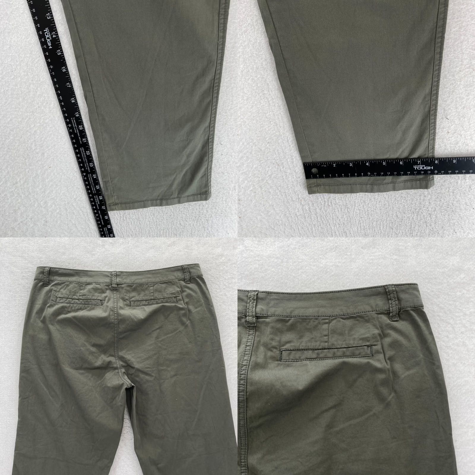 J.Crew J.Crew Chino Pants Women's 32P Petite Green Stretch Fabric Straight High Rise Pants Size 24" / US 00 / IT 34 - 8 Thumbnail