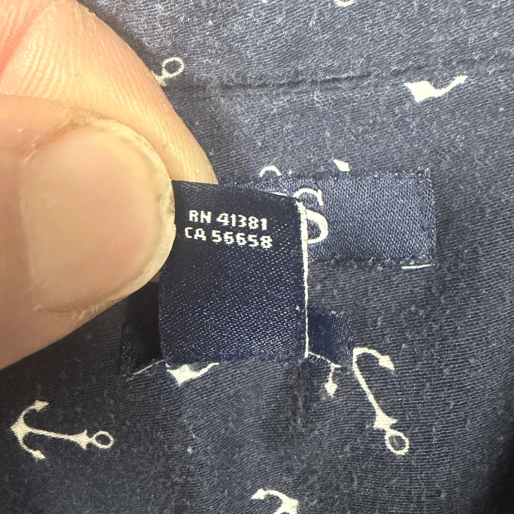 Chaps Chaps Shirt 3X Plus Blue Button-Up Cotton Nautical Anchor Graphic Print Non-Iron Casual Resort Coastal Preppy Layering Womens Size XXL / US 16-18 / IT 52-54 - 6 Thumbnail