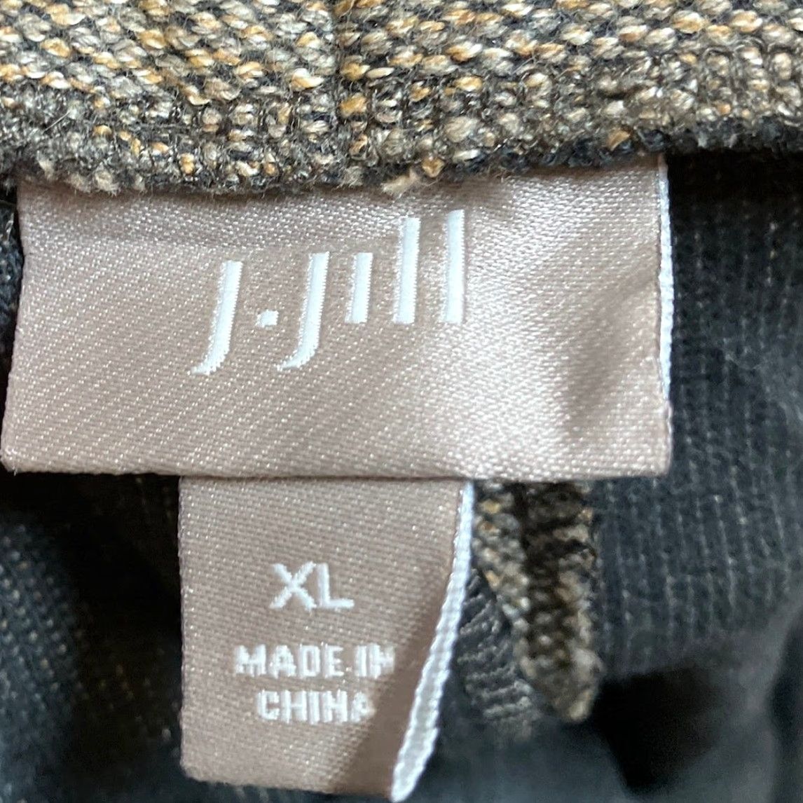 Vintage J Jill Skirt Beige Tweed Pencil Woven Academia Cotton Blend XL Knee Length Womens Casual Workwear Size 34" / US 12 / IT 48 - 4 Thumbnail