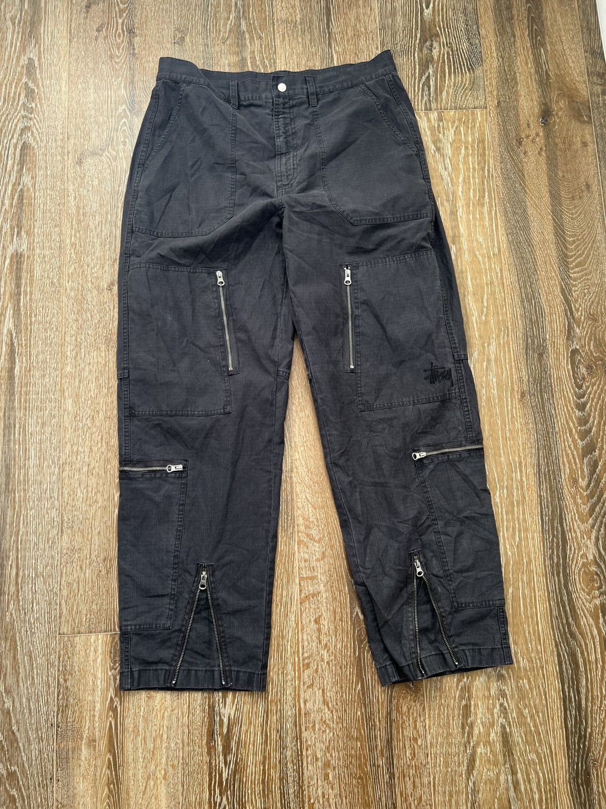 Stussy STUSSY Big Ol Leather Pants SZ 32 | Grailed