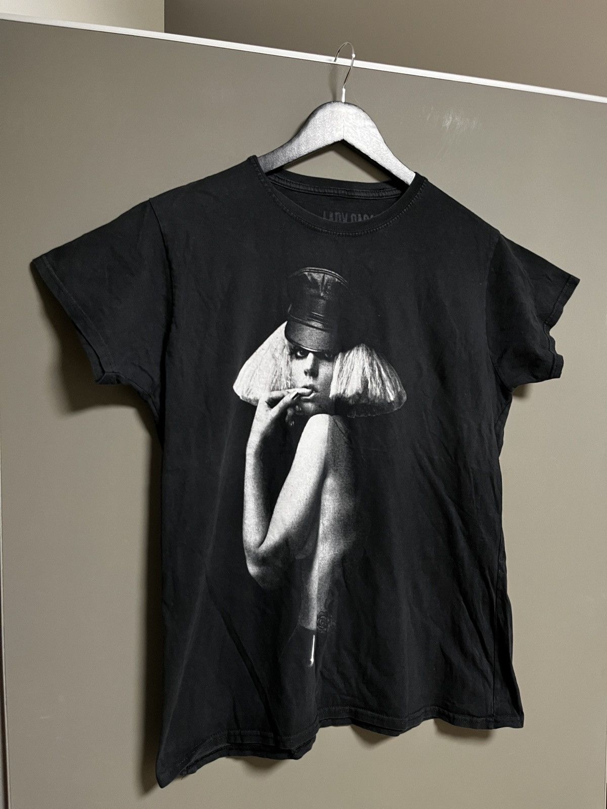Band Tees Lady Gaga Portrait Black T-shirt Size US L / EU 52-54 / 3 - 3 Thumbnail