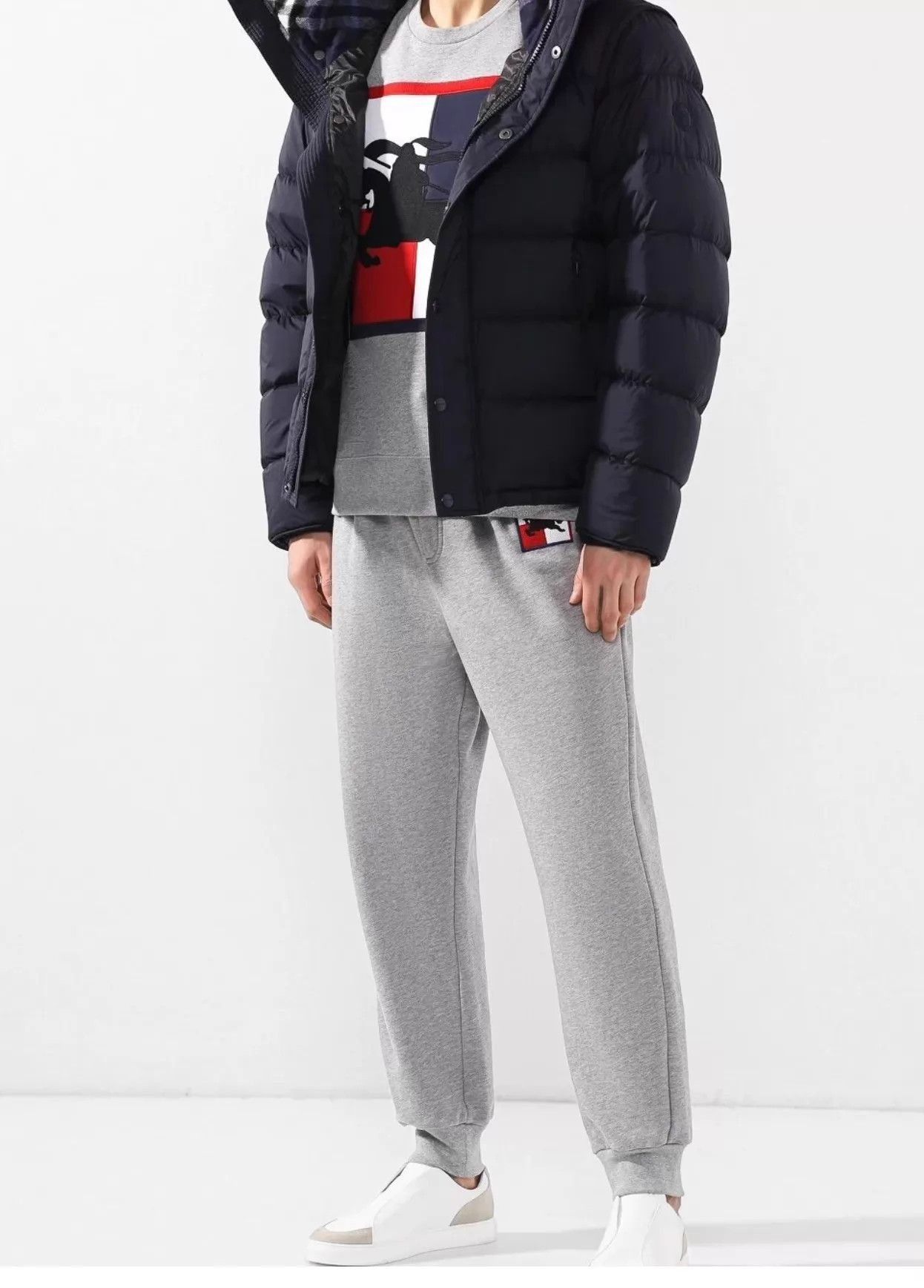 Burberry Gray Sweatpants with Logo Detail Size US 32 / EU 48 - 1 Thumbnail