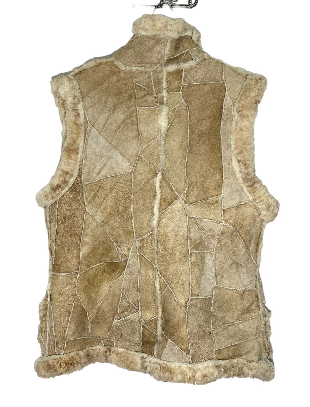 Vintage Vintage Leather Patchwork Faux Fur Jacket Size US L / EU 52-54 / 3 - 7 Thumbnail