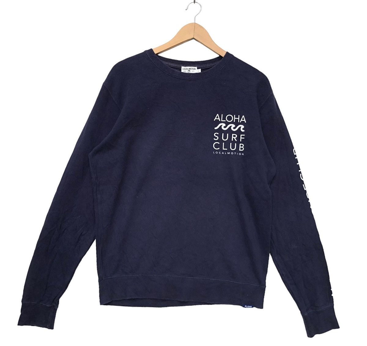 Japanese Brand Aloha Surf Club by Local Motion Sweatshirt | Spell Out | L Size US L / EU 52-54 / 3 - 6 Thumbnail