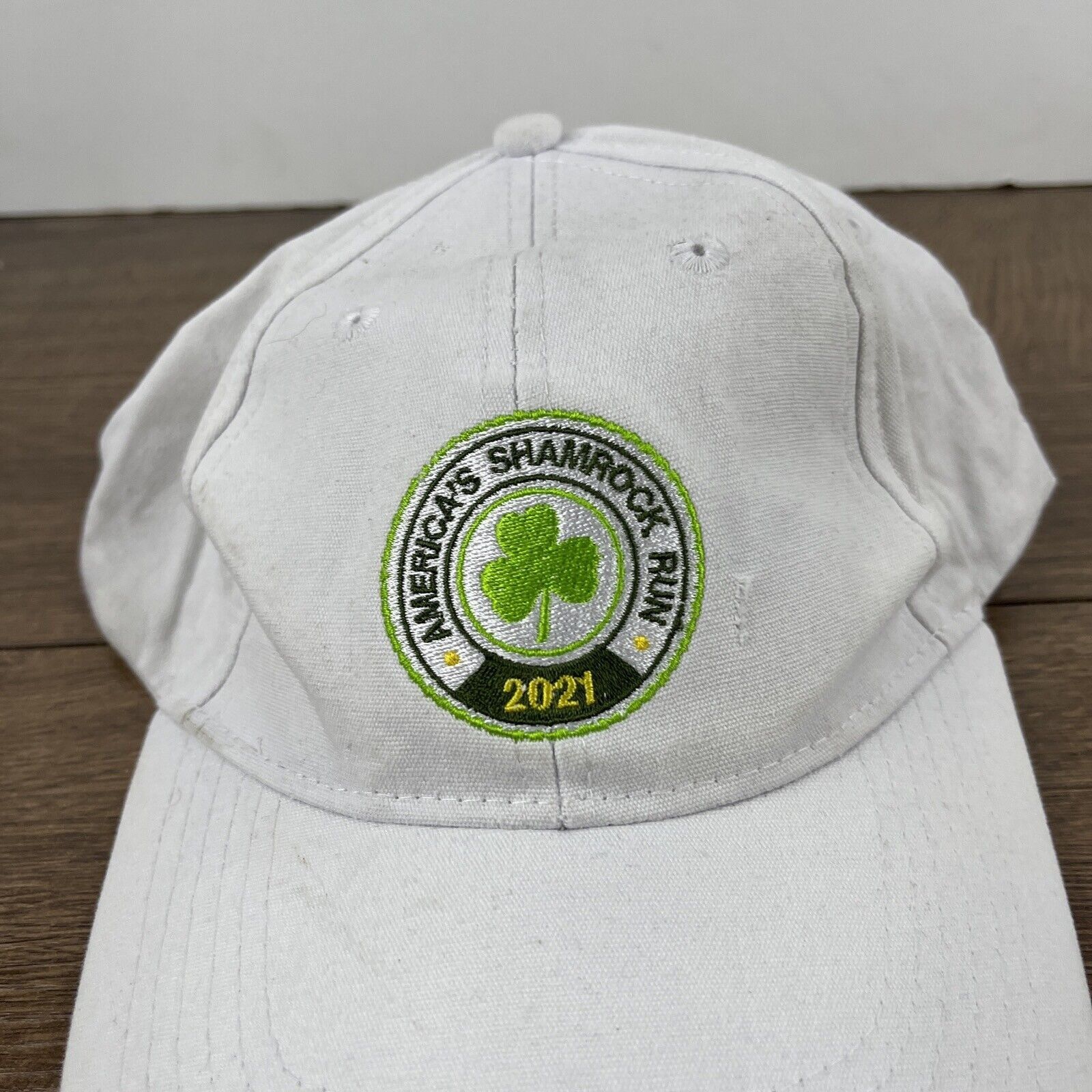 Other America's Shamrock Run Hat 2021 White Hat Adjustable White A Size ONE SIZE - 7 Thumbnail
