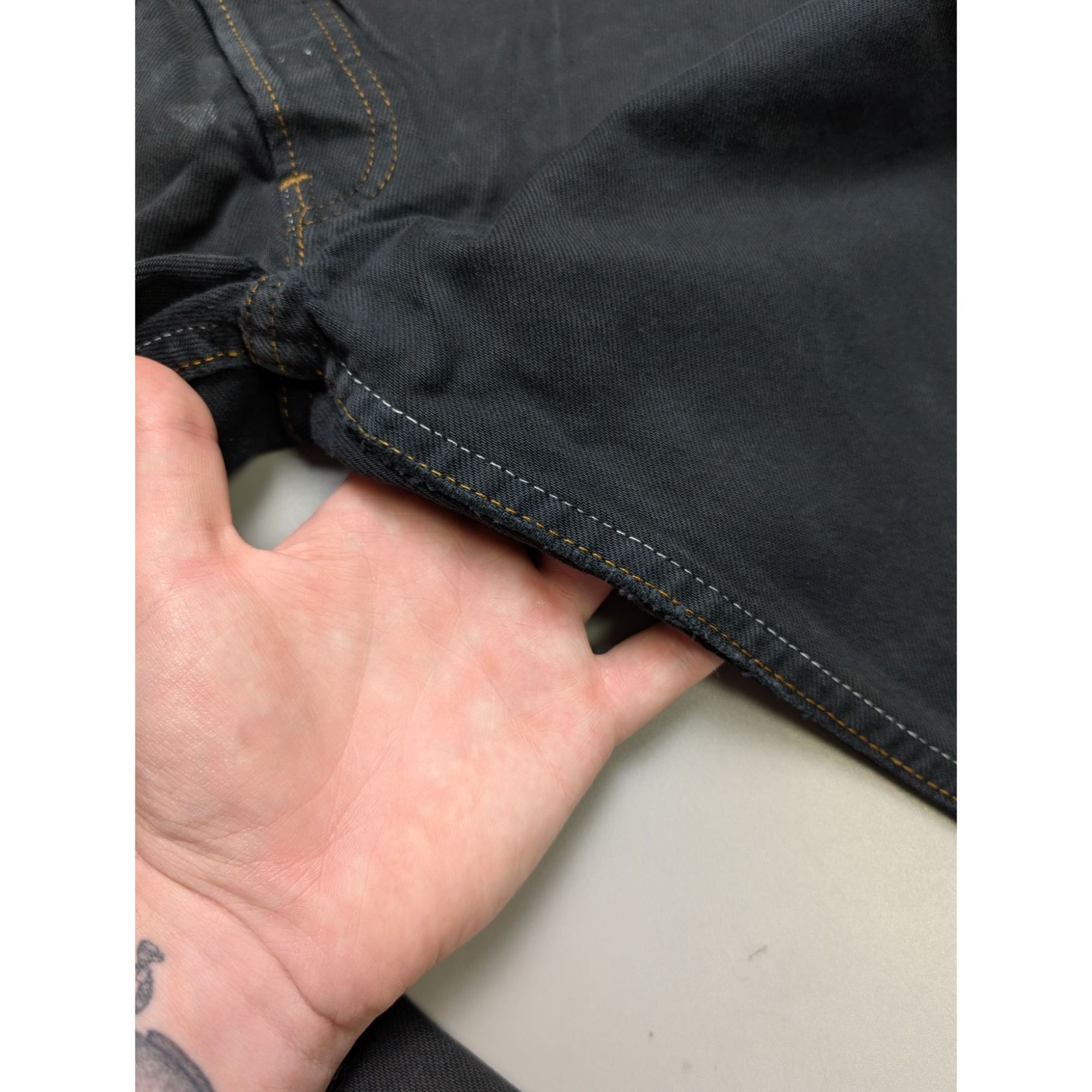 Levi's Levi's 501 Rework by Blackyoto Black Denim Jeans (Y1075) Size US 32 / EU 48 - 17 Thumbnail