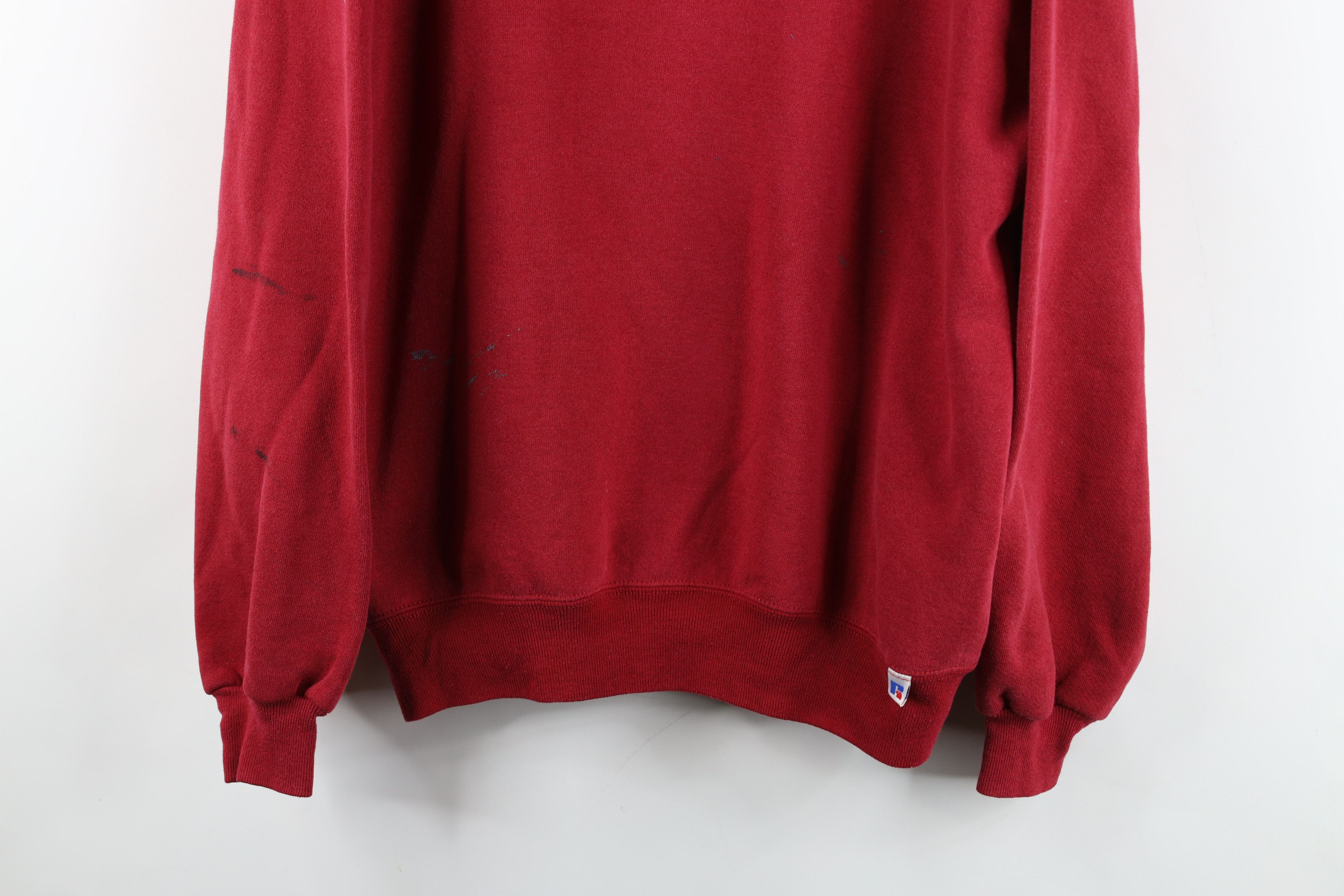Russell Athletic Vintage 90s Russell Athletic Blank Crewneck Sweatshirt USA Size US XL / EU 56 / 4 - 3 Thumbnail