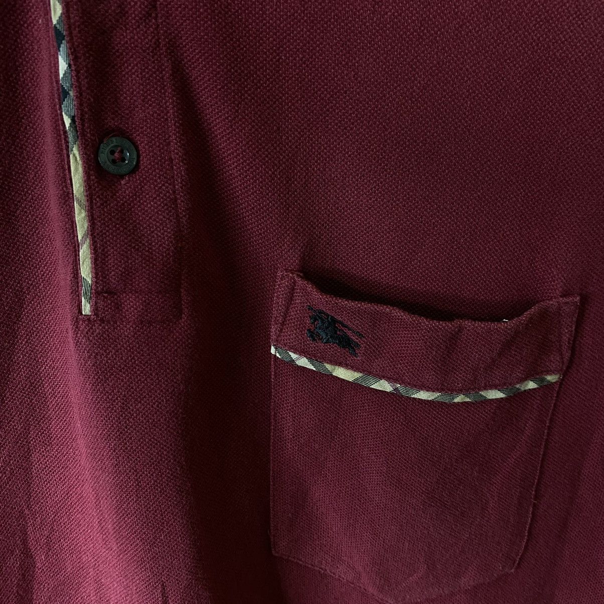 Burberry Burberry London Burgundy Polo T Shirt Size US M / EU 48-50 / 2 - 3 Thumbnail