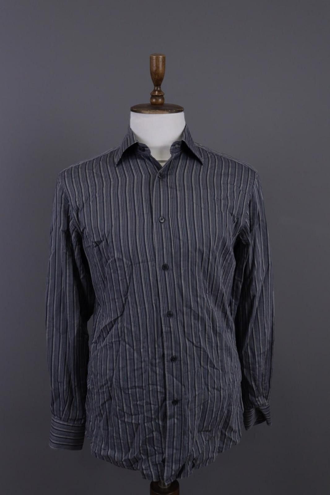 Ermenegildo Zegna Zegna City Blue Stripe Button Down Shirt Size 3 / M Size US M / EU 48-50 / 2 - 1 Thumbnail