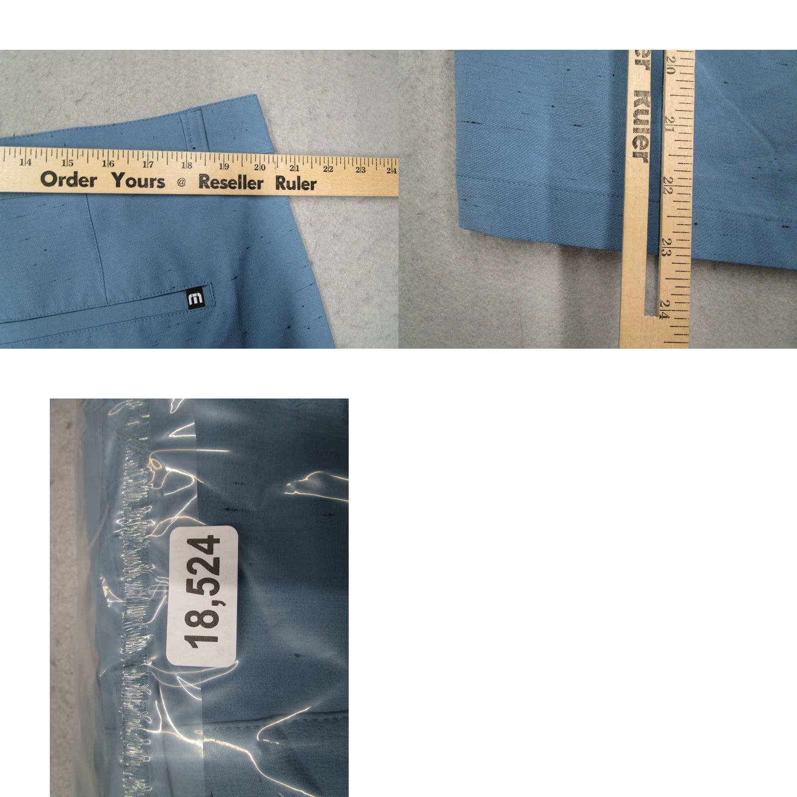 TravisMathew Travis Mathew Shorts Men 40 Blue Pinch Hitter Performance 11" Hybrid Travel Golf Shirt? Size US 40 / EU 56 - 8 Thumbnail