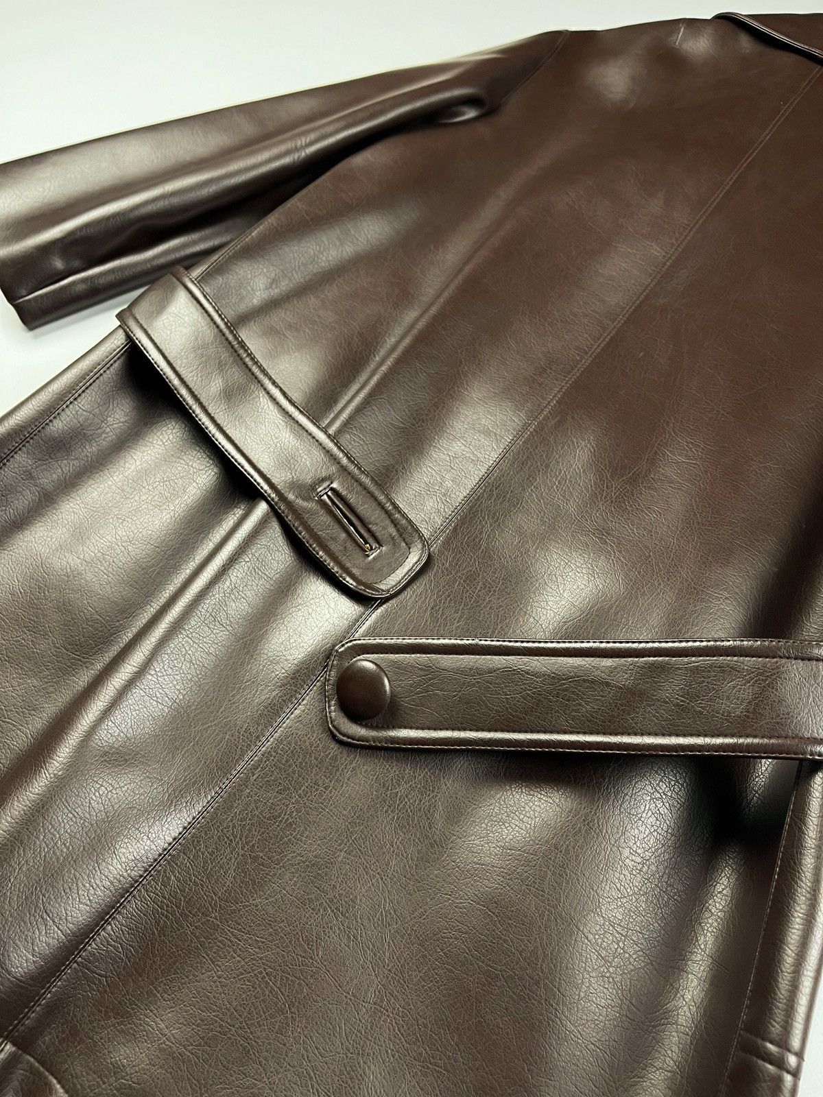 Leather Snia leather trench vinatge coat with belted Size S / US 4 / IT 40 - 4 Thumbnail