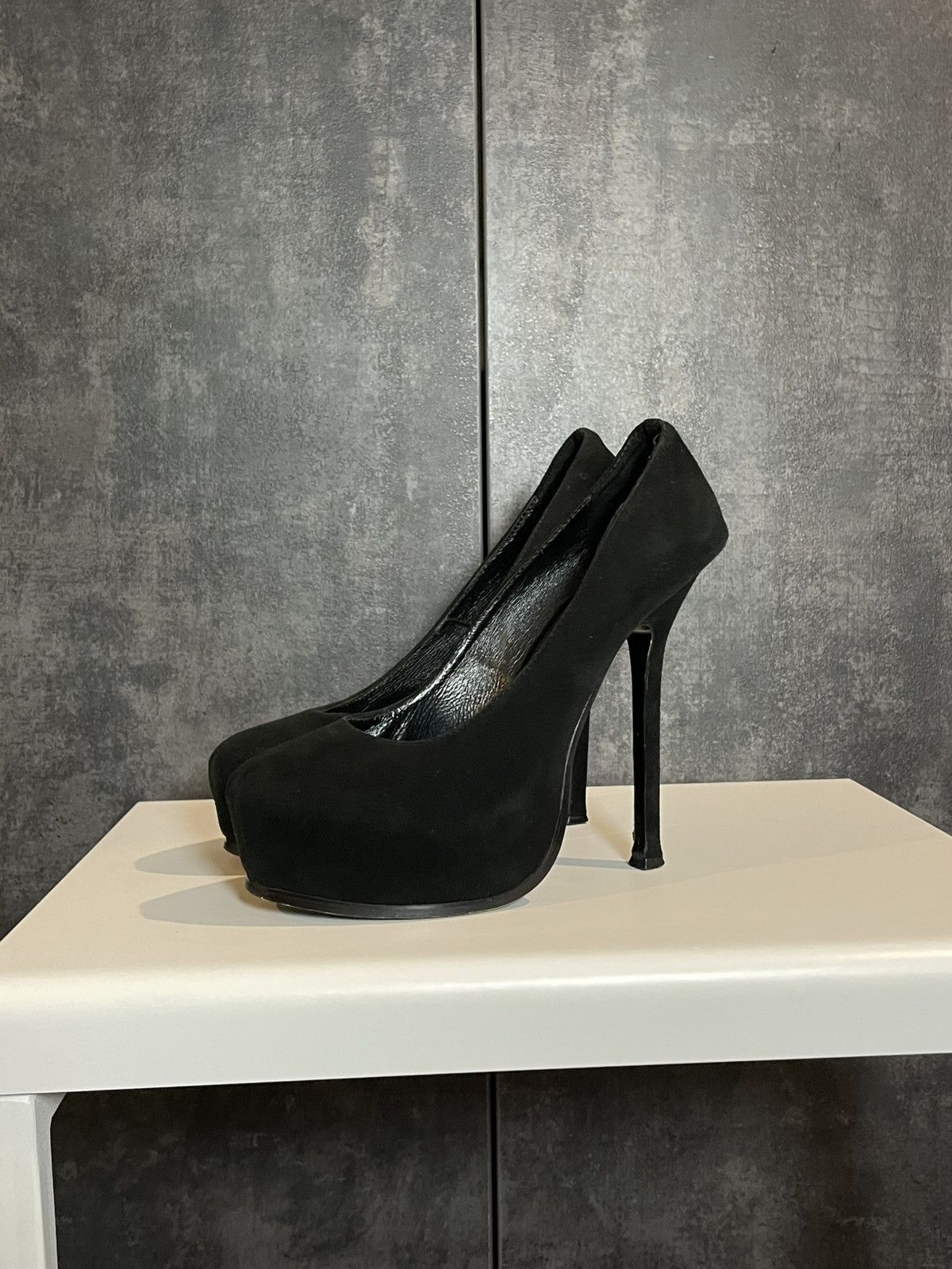 Saint Laurent Paris Vintage Yves Saint Laurent YSL Suede Tribtoo Pumps Heels Miu Size US 9 / IT 39 - 4 Thumbnail