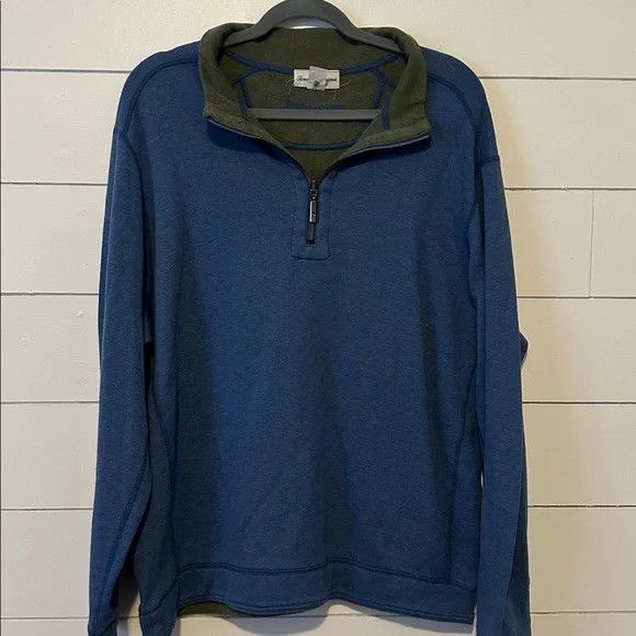 Tommy Bahama Tommy Bahama Flipside Half Zip Reversible Sweatshirt Size US XL / EU 56 / 4 - 1 Thumbnail