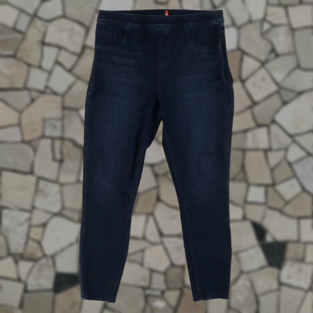 Spanx Spanx Women's Navy XL Stretch Jean-ish Ankle Leggings Pants Casual Slim Size 40" / US 18 - 1 Thumbnail