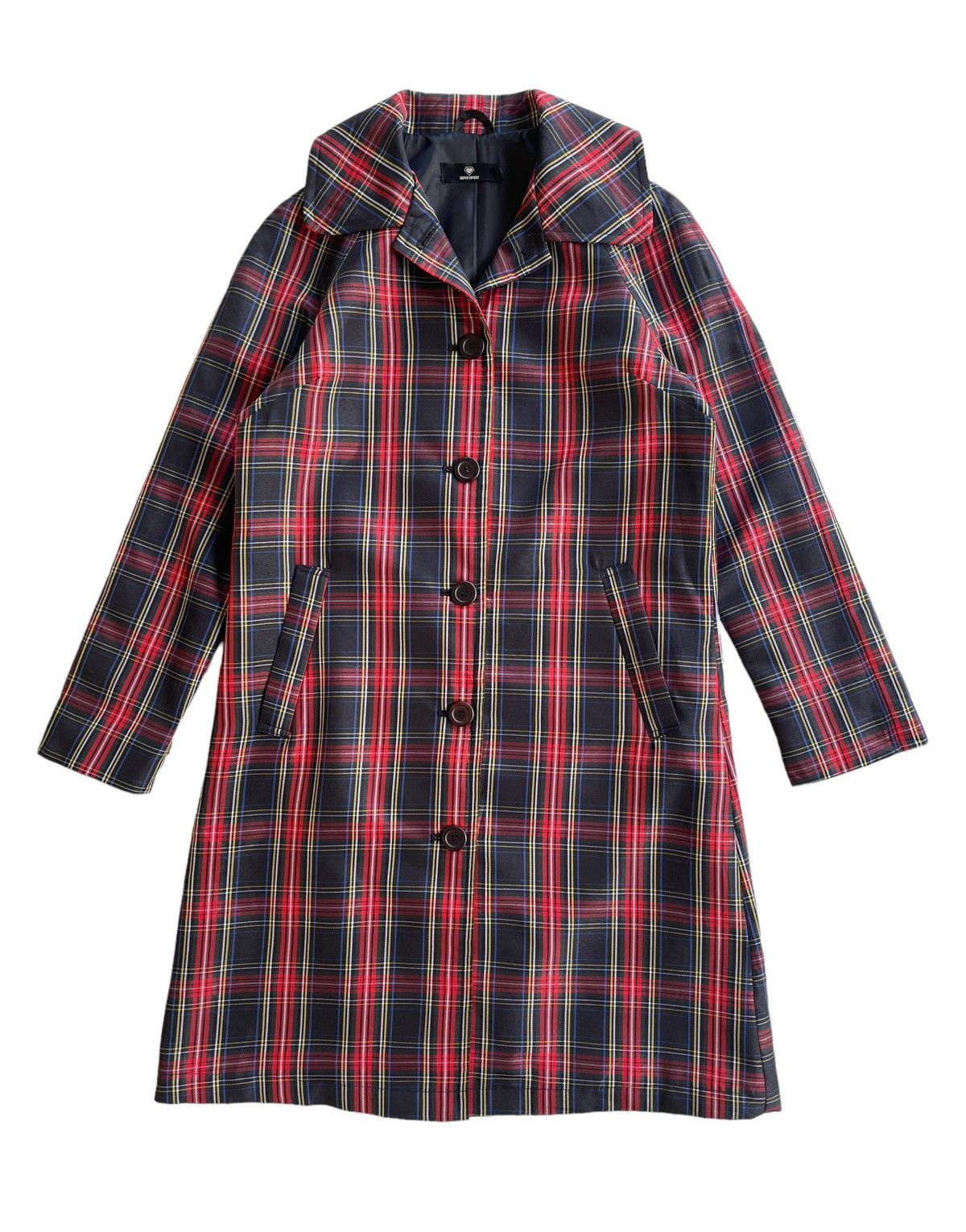 Japanese Brand Vintage Super Lovers Tartan Trench Coat Size M / US 6-8 / IT 42-44 - 2 Thumbnail