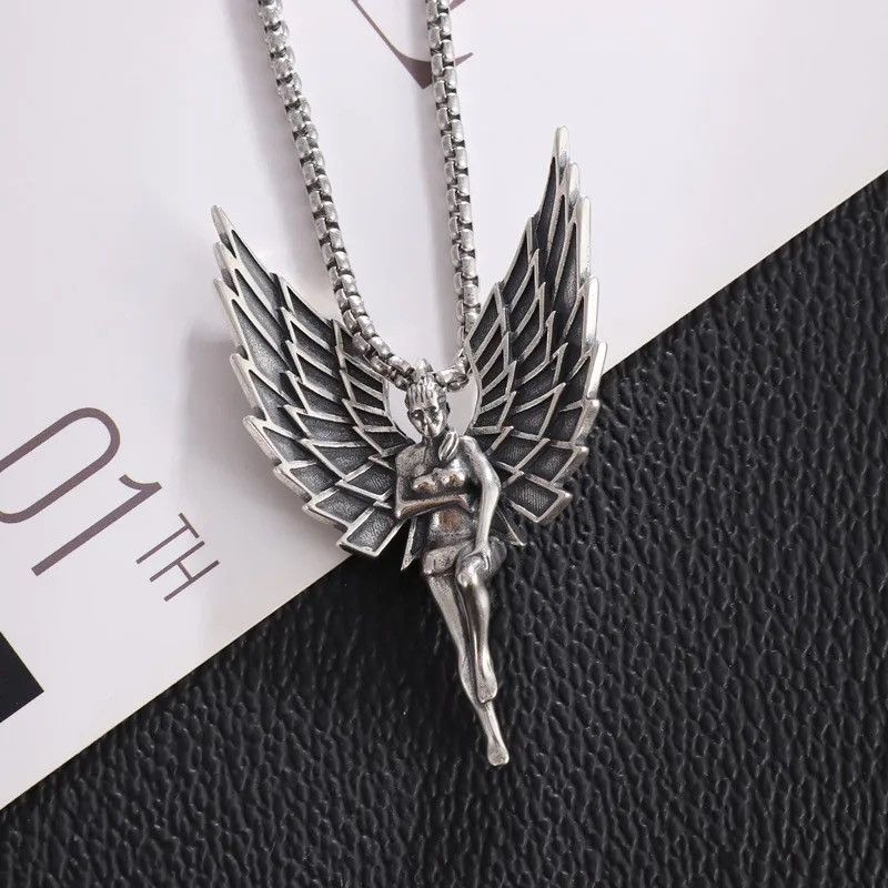 Jewelry Handmade Guardian Angel Wings Goddess Pendant Necklace Size ONE SIZE - 4 Thumbnail