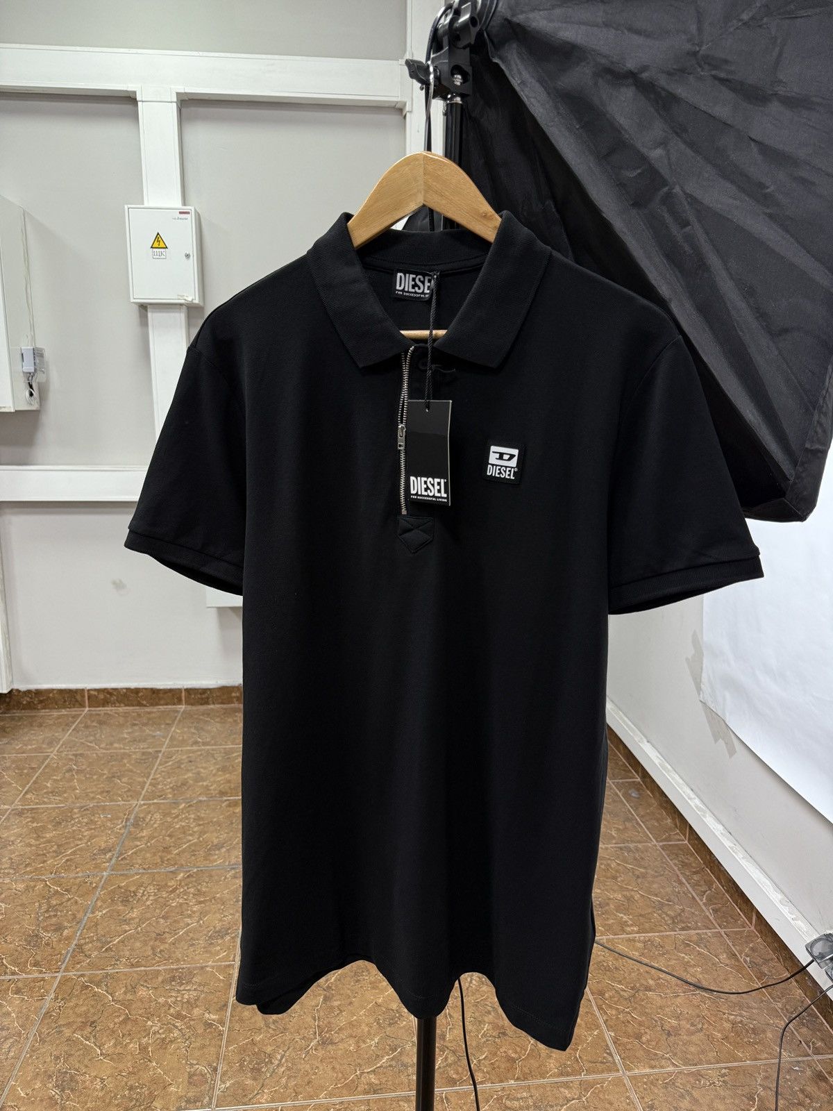 Diesel 🇺🇸❗️NEW Diesel Classic Zip Polo T-Shirt Opium Style Rare Size US XL / EU 56 / 4 - 1 Thumbnail