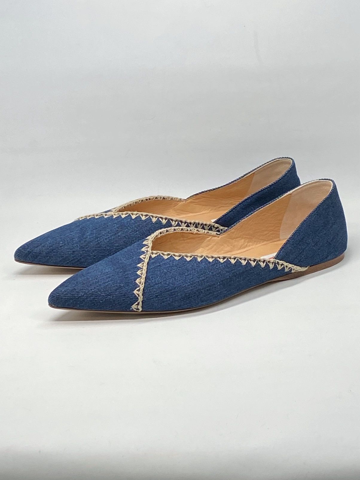 Gabriela Hearst Gabriela Hearst Avner Denim Stitch Ballerina Flats size 38 Size US 8 / IT 38 - 1 Thumbnail