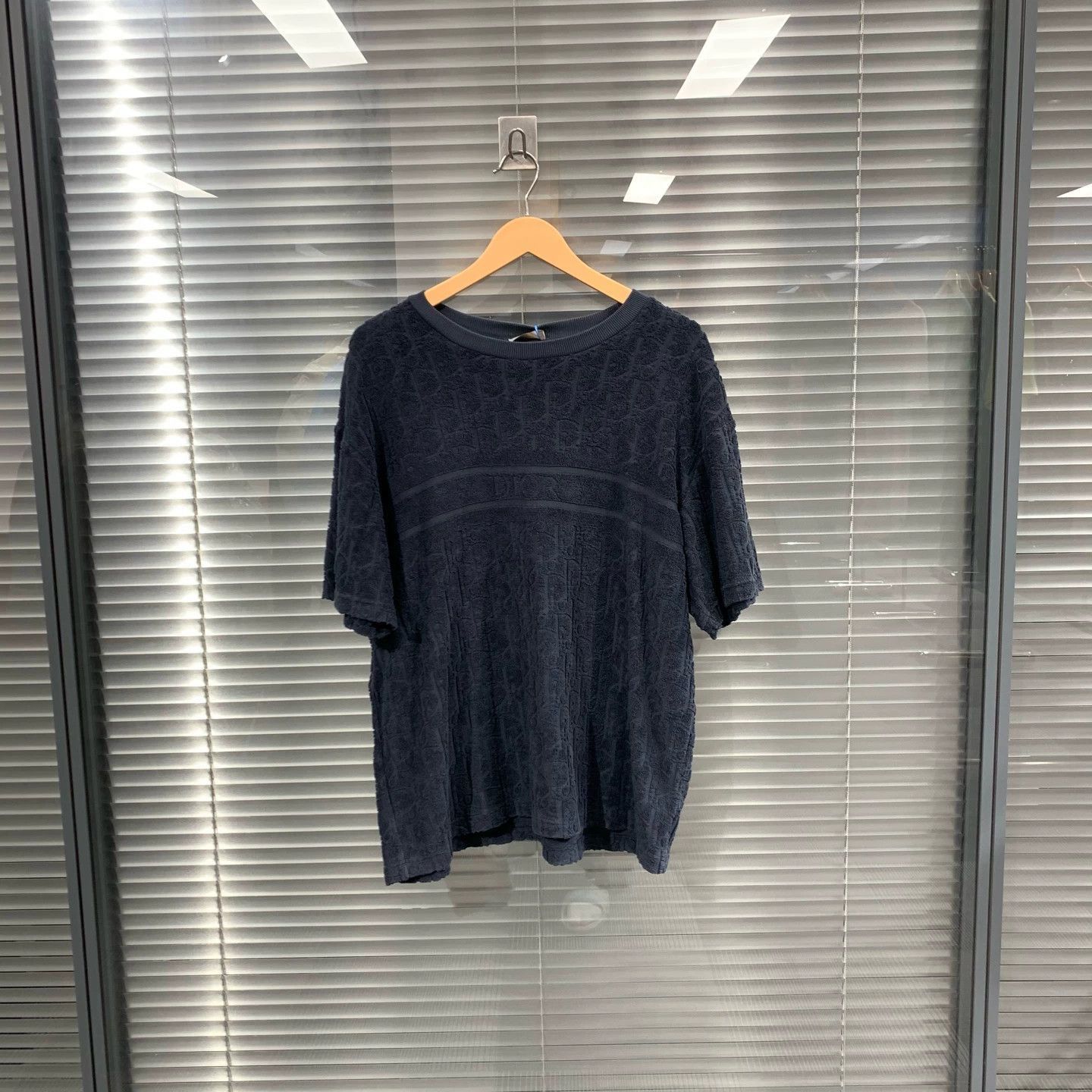 Dior Blue Textured Short-Sleeve Shirt Size US M / EU 48-50 / 2 - 1 Thumbnail