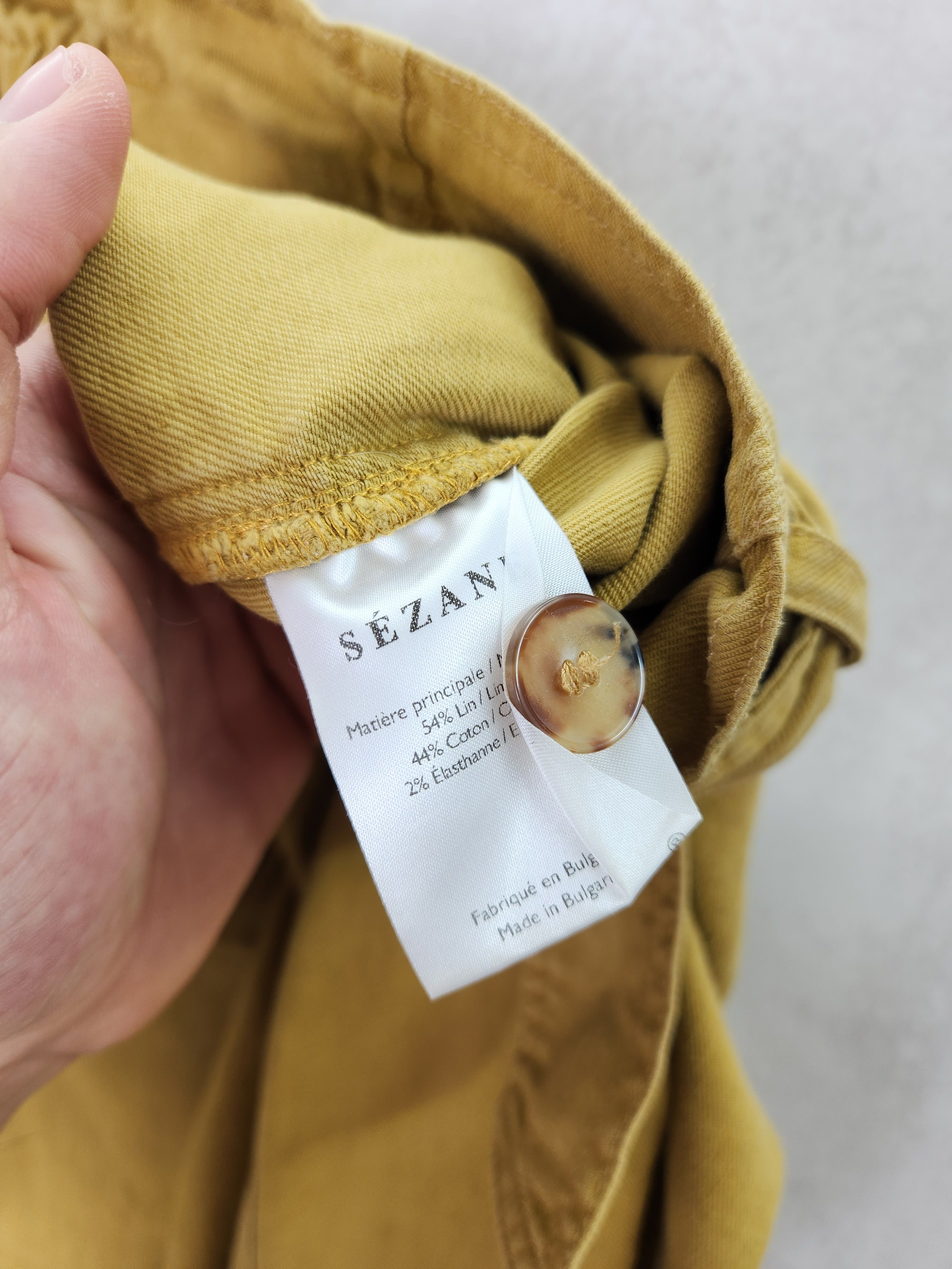 Sezane Sezane yellow cropped linen and cottone belted pants size 36 Size 25" / US 0 / IT 36 - 10 Thumbnail