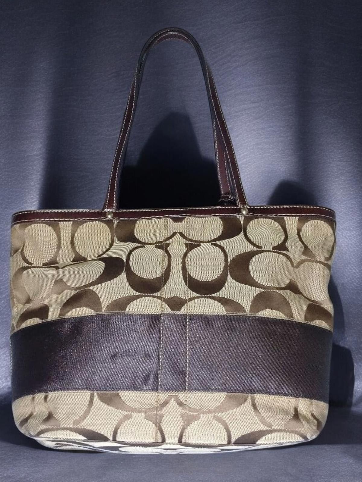 Coach Coach - Signature Canvas and Leather Tote Bag Size ONE SIZE - 2 Thumbnail