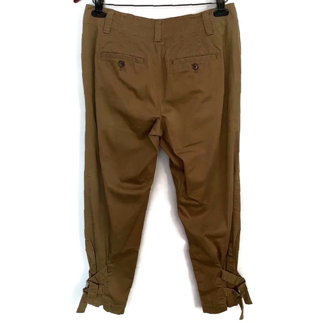 Ann Taylor Ann Taylor Womens Brown Straight Leg Pants Mid Rise Stretch Size 2 Size 26" / US 2 / IT 38 - 2 Thumbnail