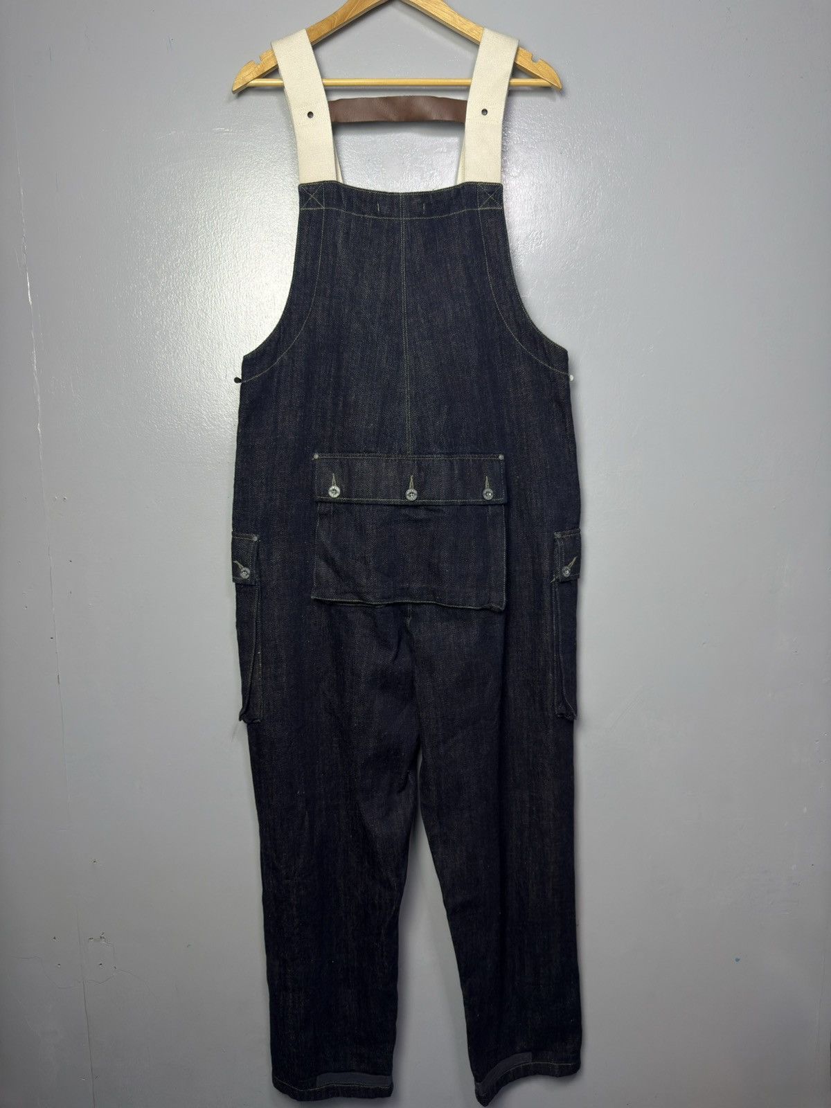 Nigel Cabourn Nigel Cabourn Lybro Naval Dungaree Denim Overall - Size 46 Size US 30 / EU 46 - 13 Thumbnail