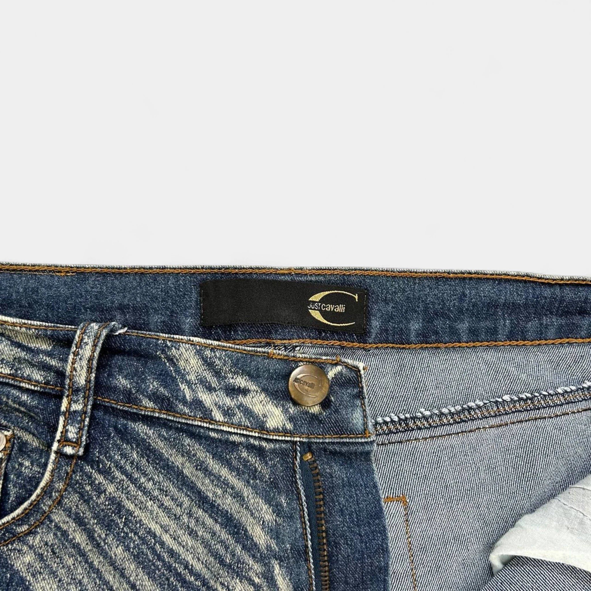Just Cavalli Just Cavalli 2000's Paint Effect Striped Jeans Size 27" / US 4 / IT 40 - 4 Thumbnail