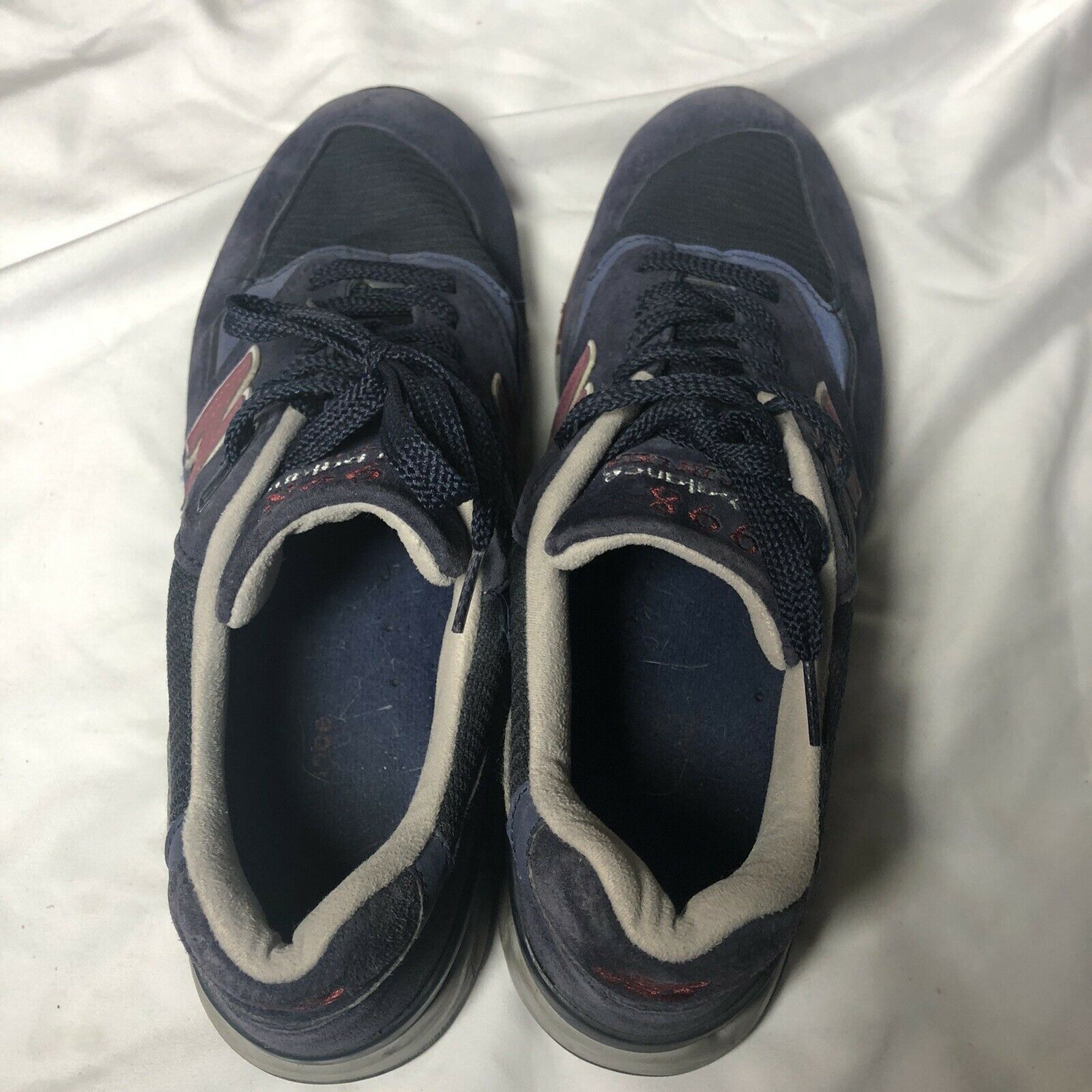 New Balance New Balance 998 MB Navy Blue Red Suede Sneakers Size 10.5 Size US 10.5 / EU 43-44 - 5 Thumbnail